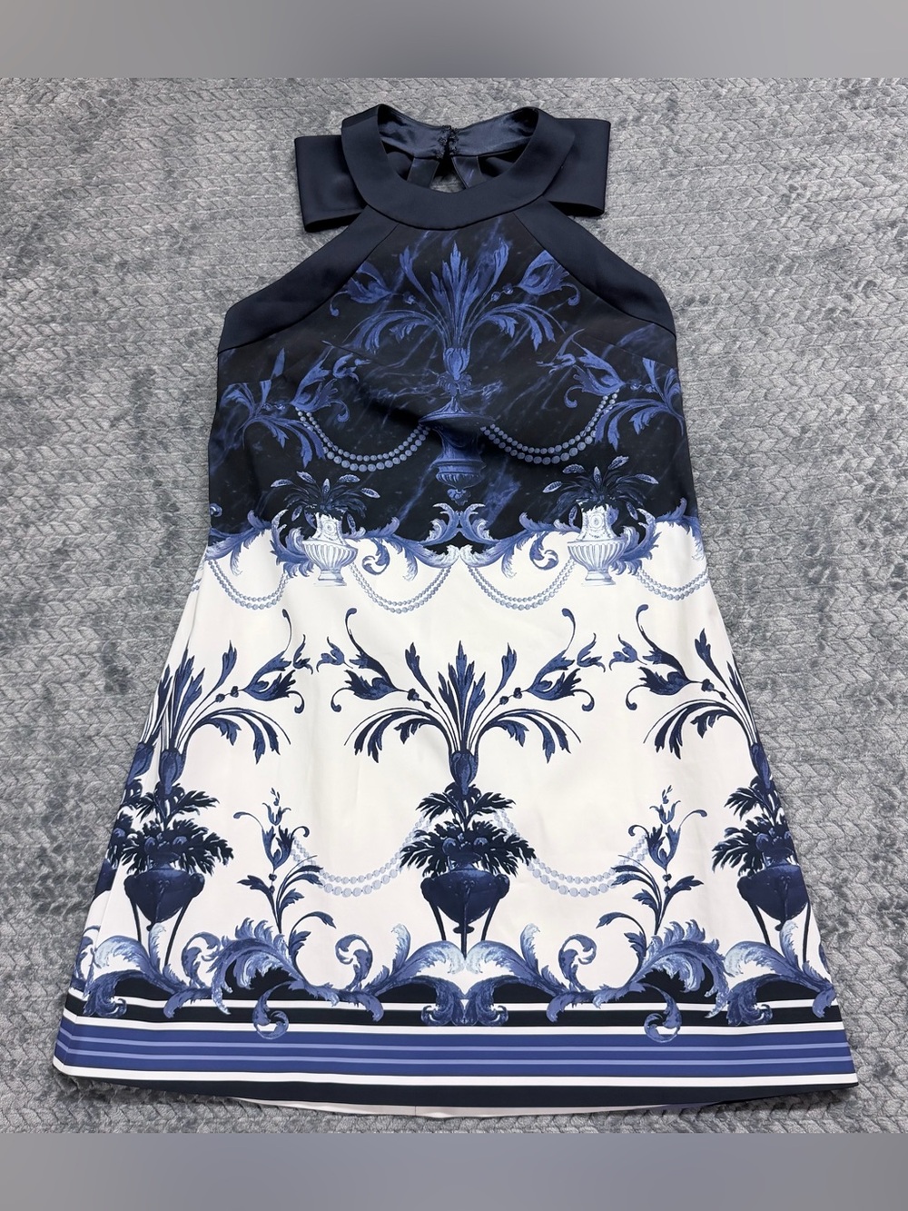 Ted Baker London Damask Print Halter Mini Dress Size 3 (US 8)